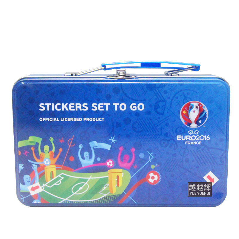 手拎铁盒 马口铁盒 欧洲杯手挽铁盒 旅行家居礼品包装盒