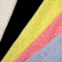 氨纶弹力双层蕾丝复合面料 视窗裙子蕾丝布料 服装面料现货