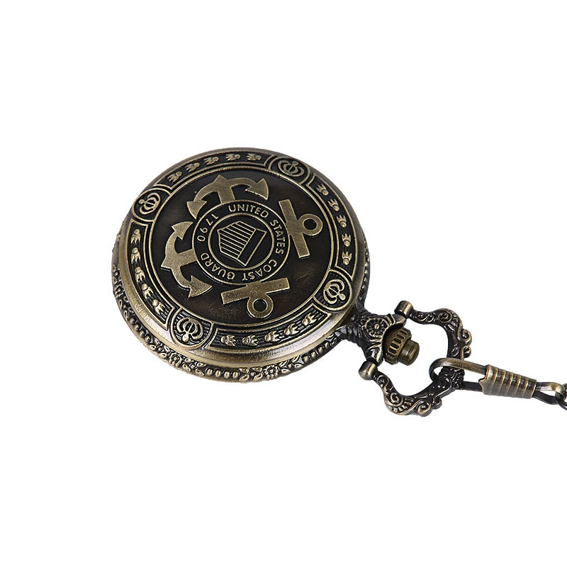Crown, retro bronze big pocket watch