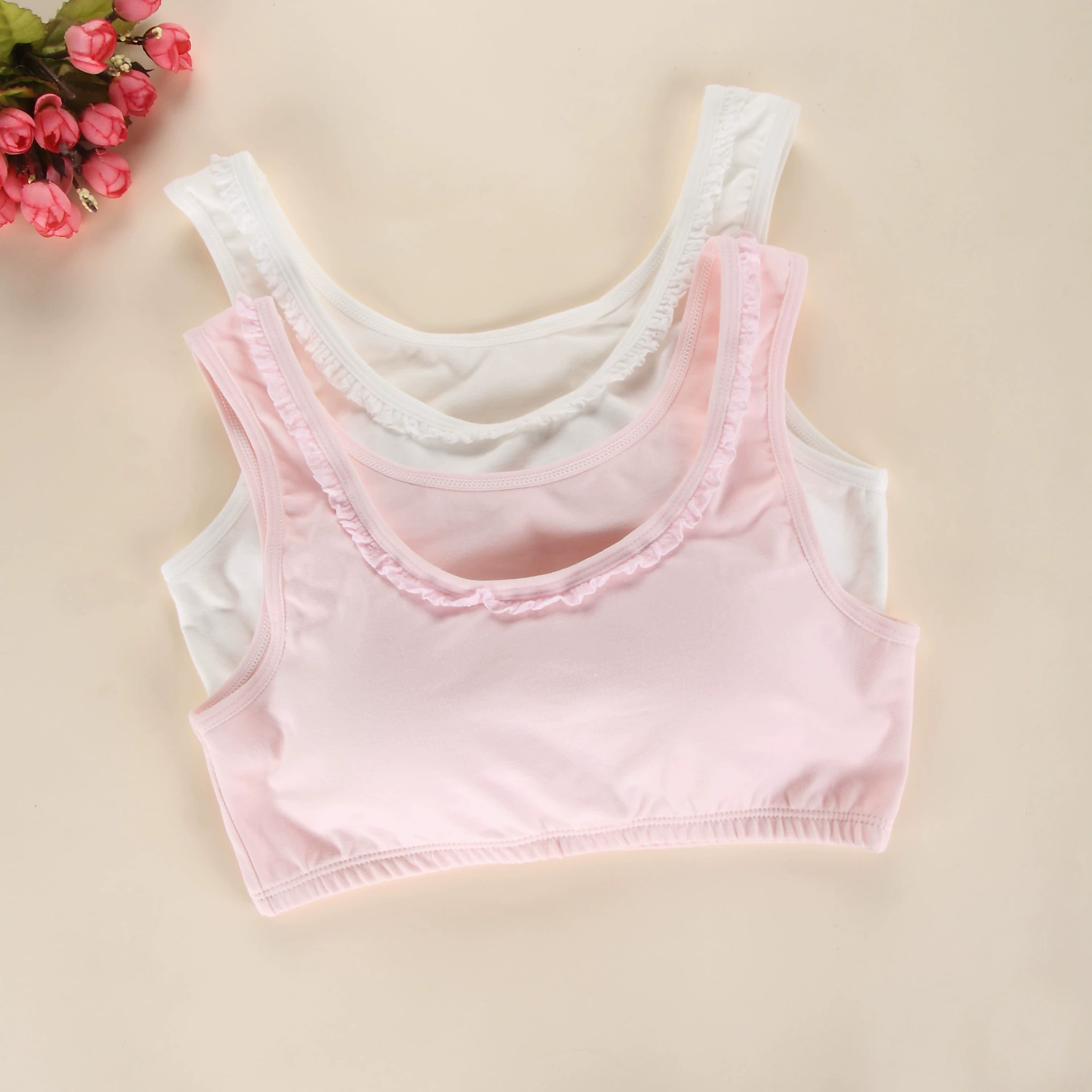 Colored pillow, underwear, removable teen girl bra, cute vest for elementary school students