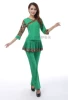 Green colored trousers