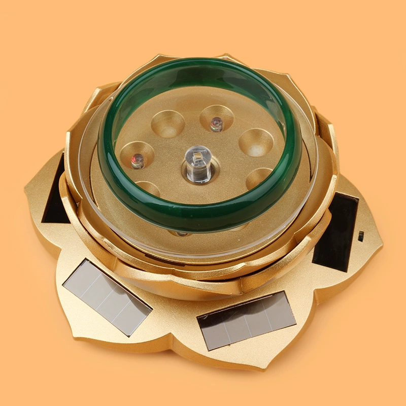 Rotating lotus solar-powered, jewelry, stand, props