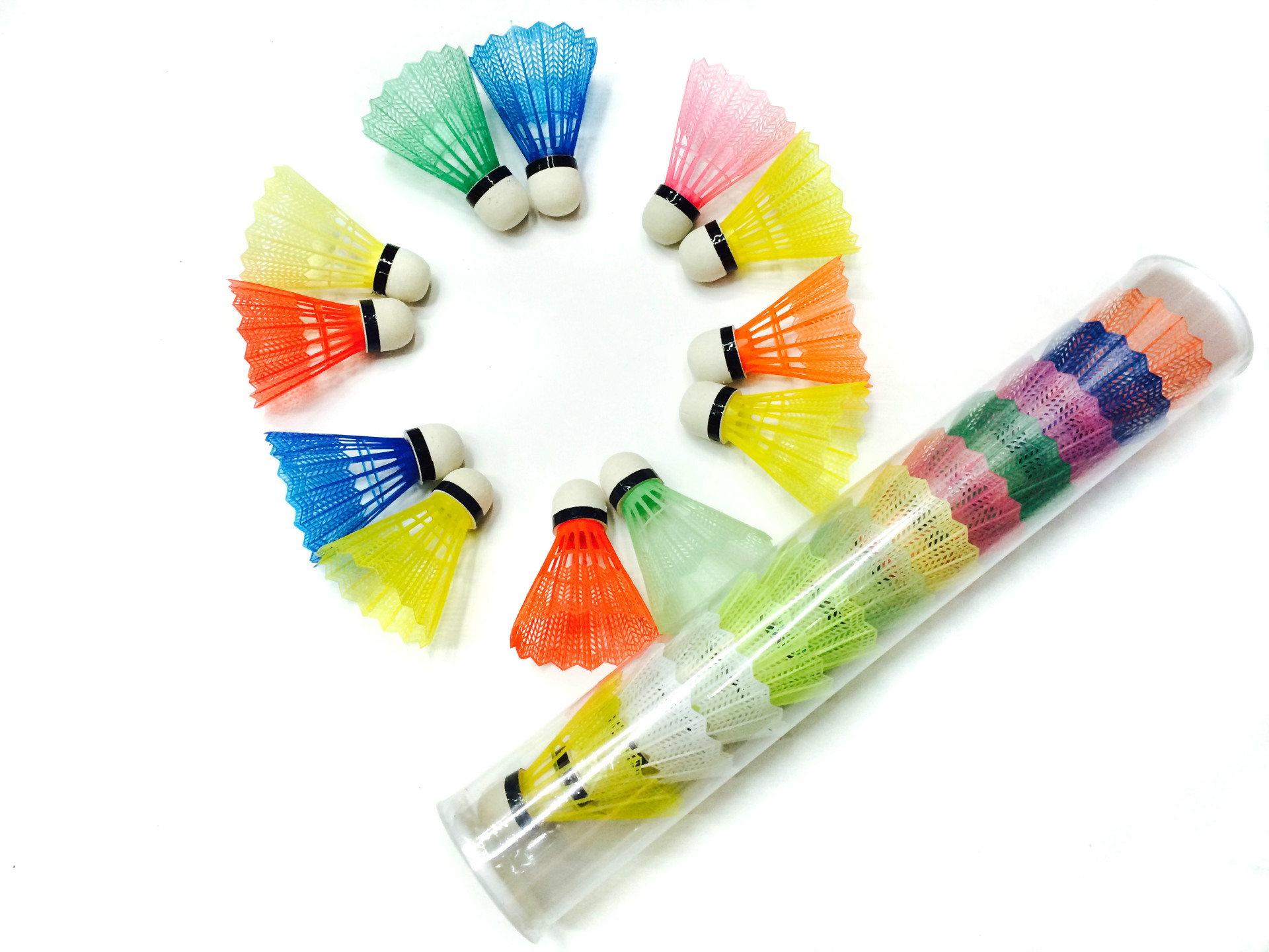 Bienes genuinos Comercio exterior Venta caliente color 12 Paquete de espuma de color cabeza de bola de plástico niños bádminton colorido al azar