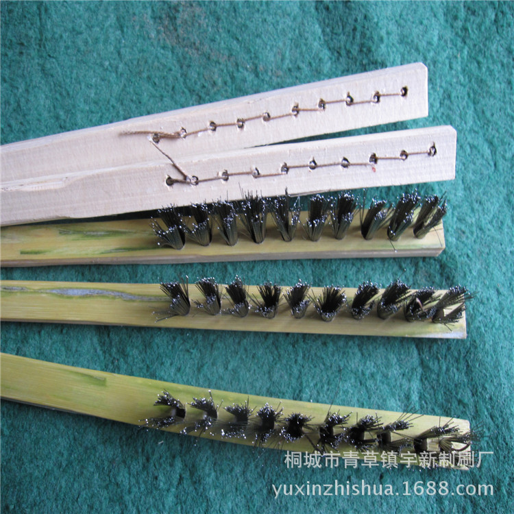 生产优质竹柄不锈钢丝刷 清洁除锈 纯手工制作 价格优惠包邮