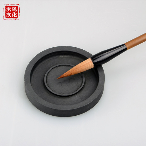 3-inch student inkstone with cover, Four Treasures Inkstone in the study room, 5-inch Chinese famous inkstone, 4-inch plain ribbed inkstone, gift box