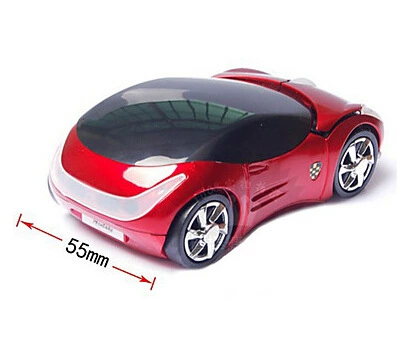 Wireless Mouse (Ferrari) 2.4G / Bluetooth, 3D Car Shape, Folding Compact, 800–1600 DPI