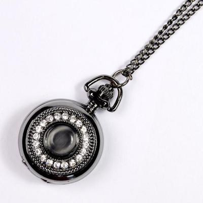 Necklace Craft Opal diamond electronic quartz small size pocket watch Diamond retro pocket watch 6054