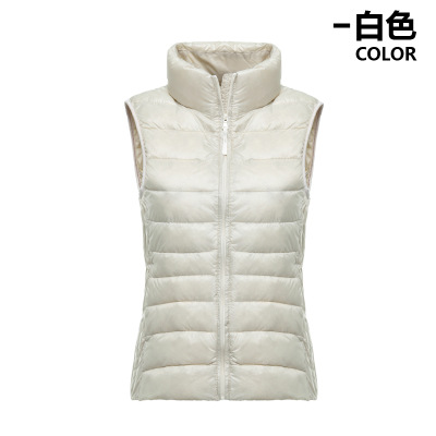2019 Otoño e Invierno nuevos productos genuinos ultrafinos de las mujeres abajo chaqueta chaleco Chaleco de las mujeres image 7