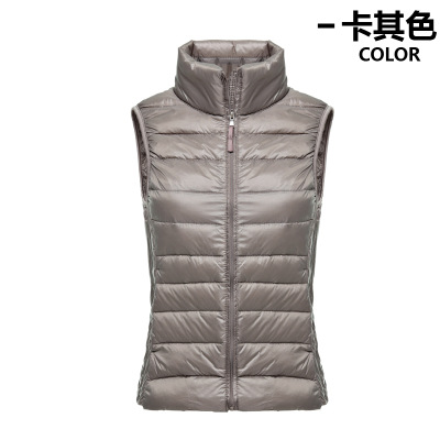 2019 Otoño e Invierno nuevos productos genuinos ultrafinos de las mujeres abajo chaqueta chaleco Chaleco de las mujeres image 8