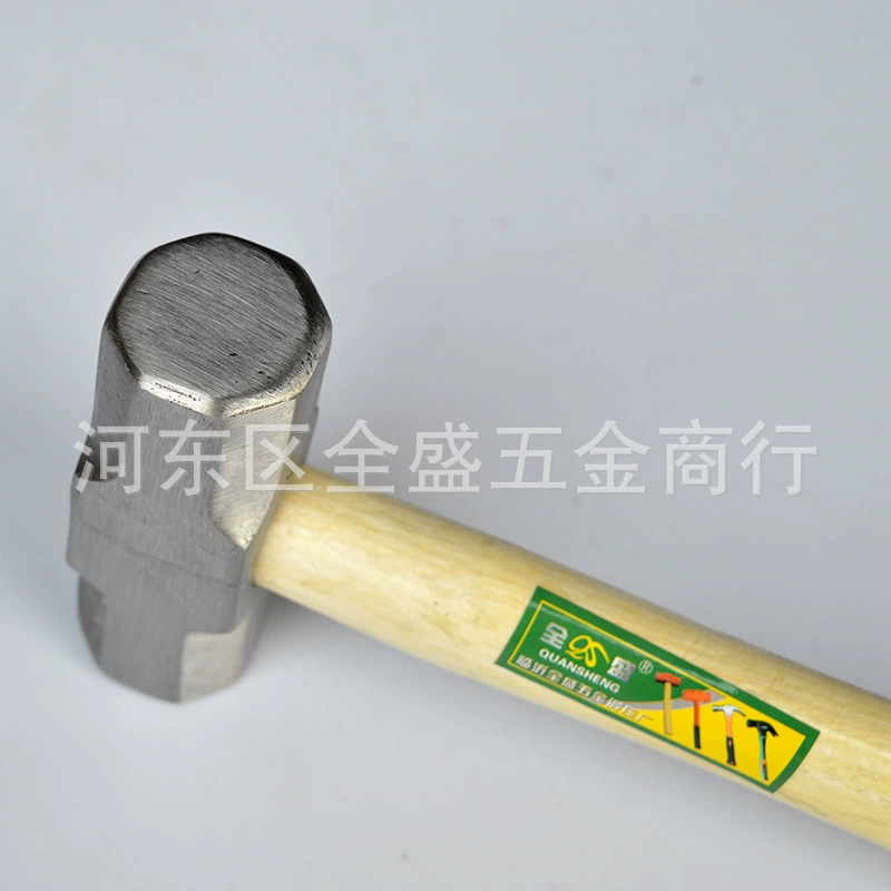 Молоток восьмигранный с рукояткой из натурального дерева от производителя, кованый из чистой белой стали, взрывобезопасный, из нержавеющей стали.