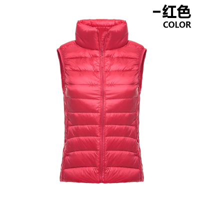 2019 Otoño e Invierno nuevos productos genuinos ultrafinos de las mujeres abajo chaqueta chaleco Chaleco de las mujeres image 9