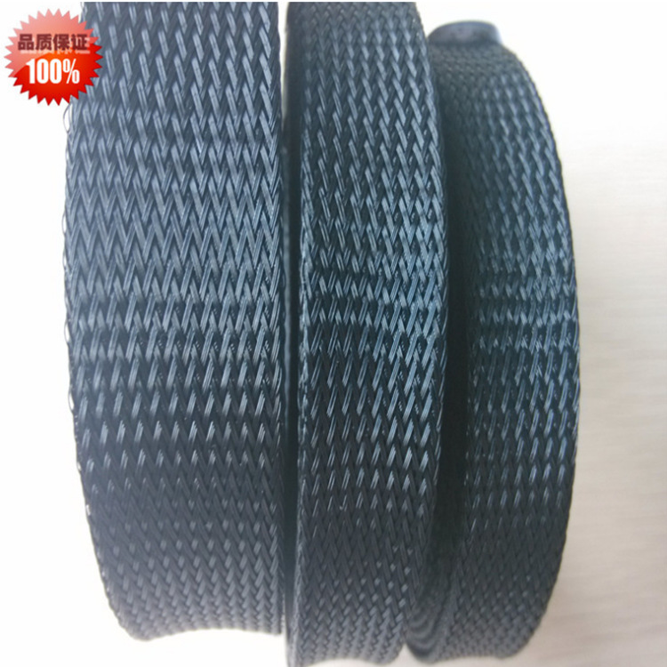 阻燃散热伸缩网管闭口式尼龙网套PET蛇皮扩张网管端子线束护线管