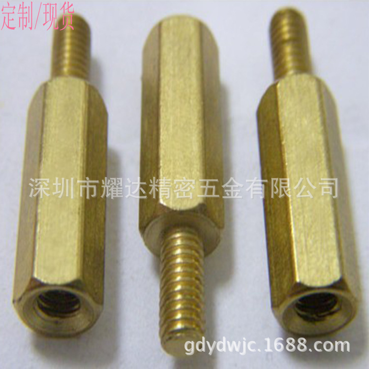 深圳工厂现货M3双通铜柱 平头M3空心铜柱 M3铜螺柱 主板隔离柱M3