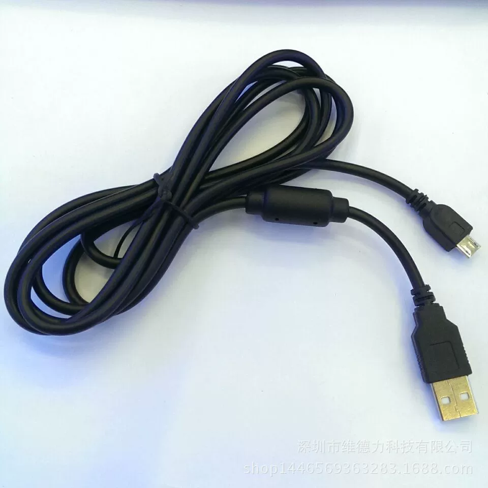 Factory direct selling PS3 handle data cable 1.8m with magnetic ring data cable spot PS3 handle charging cable