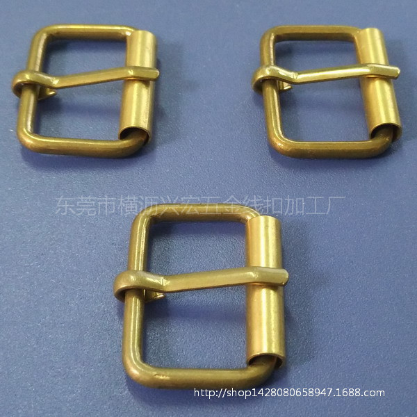 Dongguan Manufacturer Brass Needle through Buckle 3.0*26.5*16.5 Japanese Buckle 1inch Backpack Buckle Roller Pin Buckle Can Be Customized