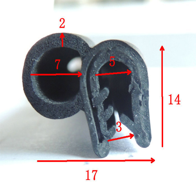 江浙沪三元乙丙侧卡钢丝密封条 电气配电机柜密封条三复合密封条