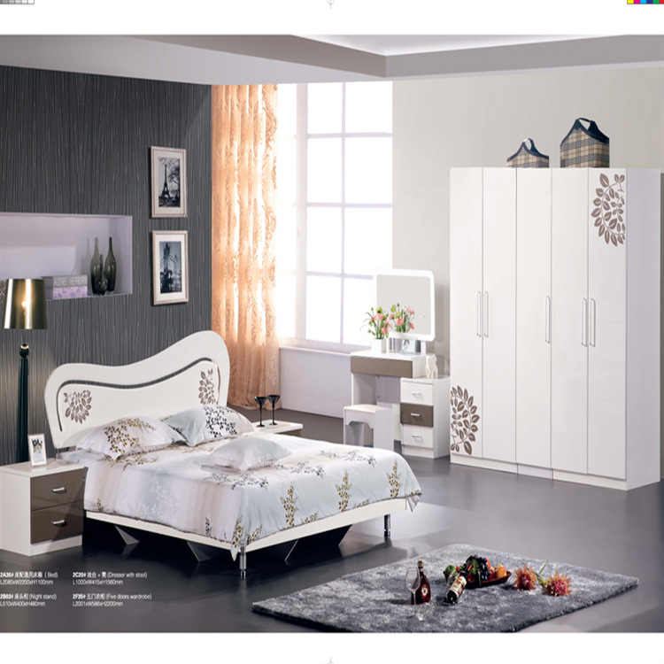 厂家供应各式板式床 卧室家具 1.5米1.8米双人床 大人床 配套家具