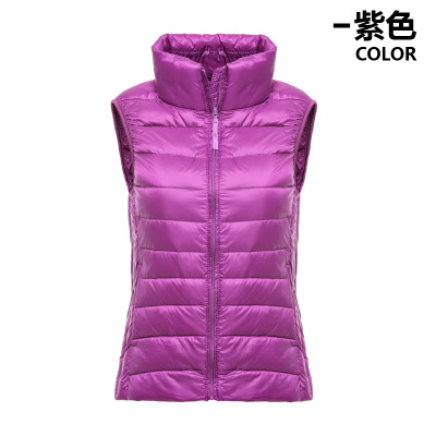 2019 Otoño e Invierno nuevos productos genuinos ultrafinos de las mujeres abajo chaqueta chaleco Chaleco de las mujeres image 10