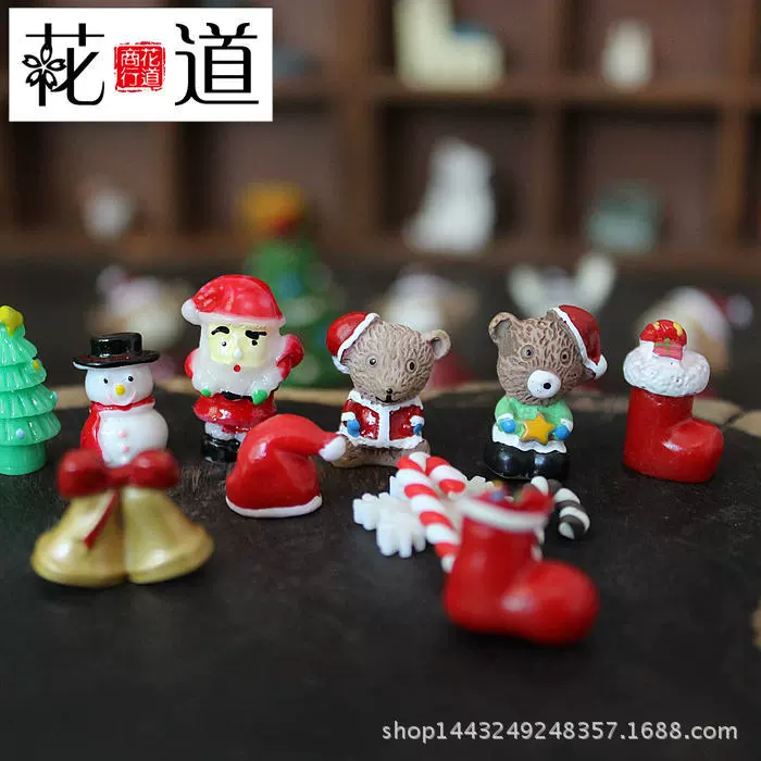Мини рождественские украшения Санта-Клаус Микро пейзаж мясистые рождественские украшения торт рождественские украшения