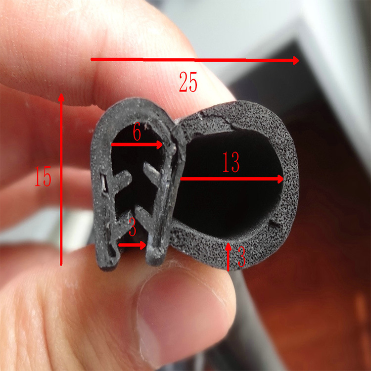 三元乙丙EPDM密封条 固定密封胶条 发泡条卡槽式密封条 包边条