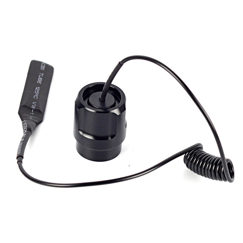 3灯T6老鼠尾 远程开关500线控3T6战术开关500 600手电筒线控