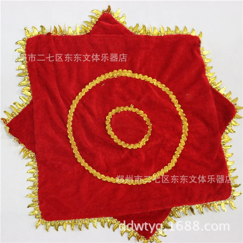 9inch двусторонних платков среднего размера из золотого бархата для танцев, янко, восьмиугольных танцев, квадратных танцев и школьного культурного оборудования.
