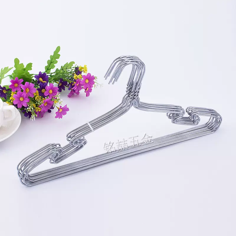 铭喆 金属凹槽防滑晾衣架挂衣架实心晾衣架创意服装展示挂架批发