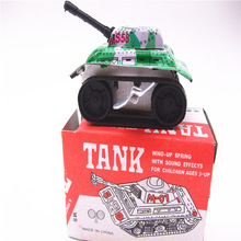 80后复古怀旧玩具铁皮坦克青蛙儿童上链发条玩具铁皮玩具坦克批发