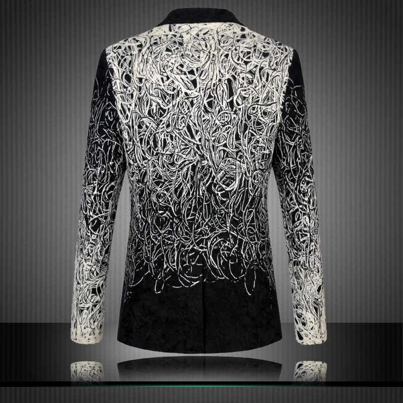 Новый мужской костюм в стиле пан-шелк, slim suit, повседневный стиль, топ мужской костюм