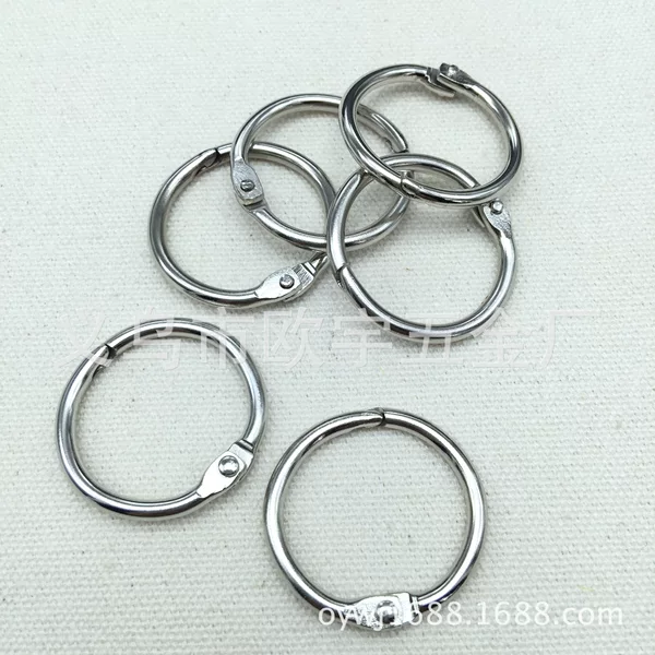 Manufacturer's Ready-made Hardware Accessories 20 25 30MM Metal Book Ring Buckle Loose-leaf Binding Ring Desk Calendar Buckle