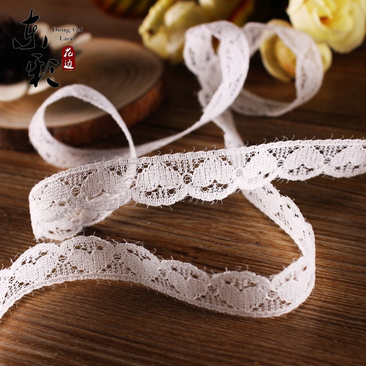 现货直销爆款适用于DIY布艺爱心蕾丝小边无弹薄款经编花边镶边