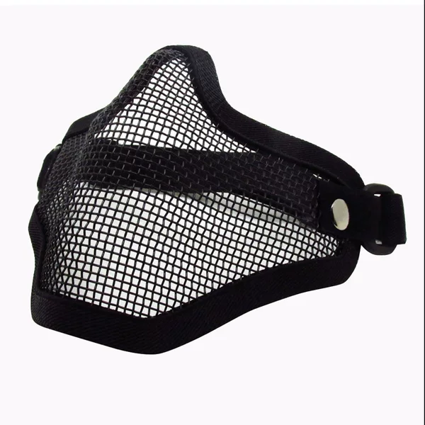 Outdoor Protective Face Mask/Reinforced Steel Wire/Steel Mesh Half-Face Protective Mask/Game Costume Mask