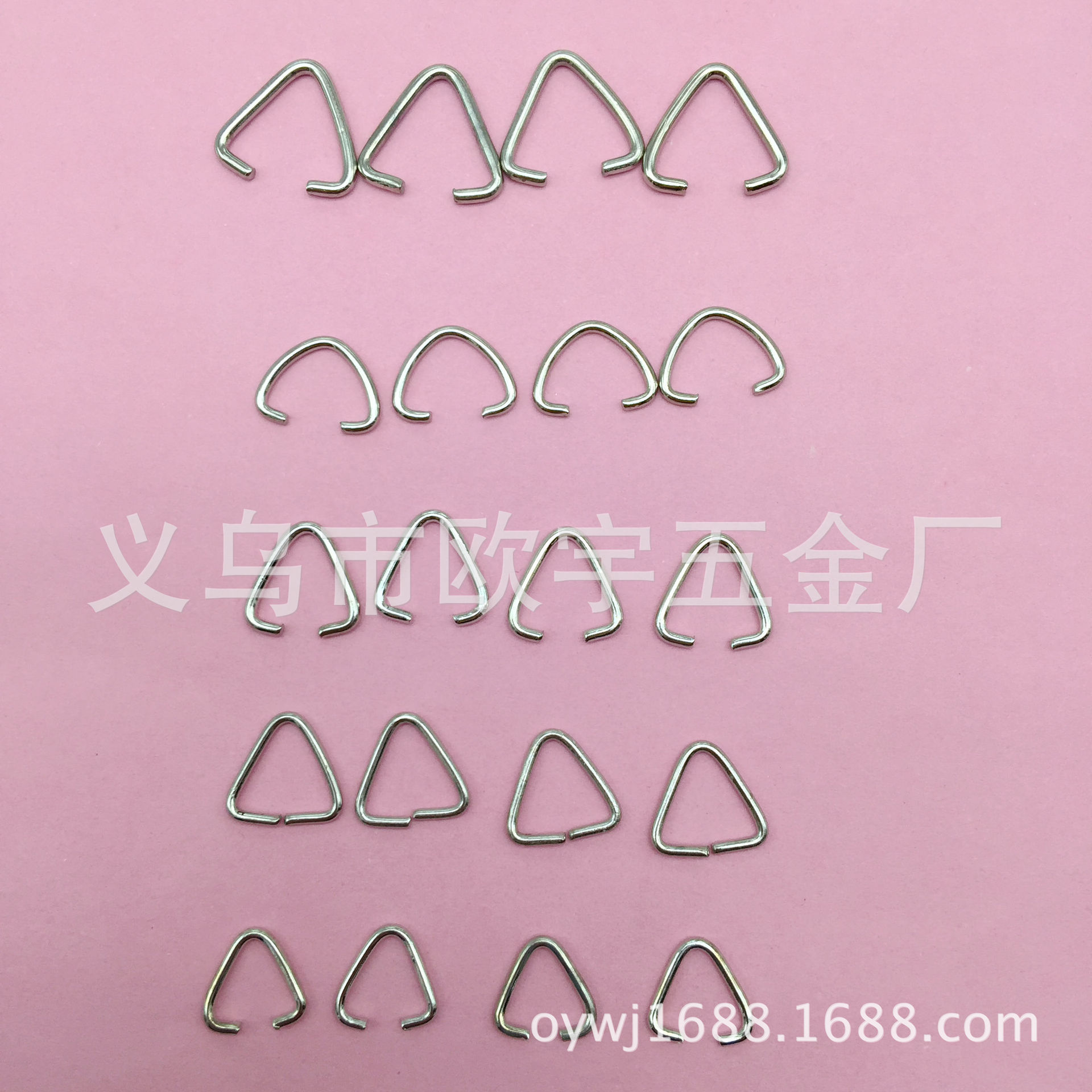 批发各种尺寸箱包服饰饰品配件 开口三角扣 闭口三角环 D字环
