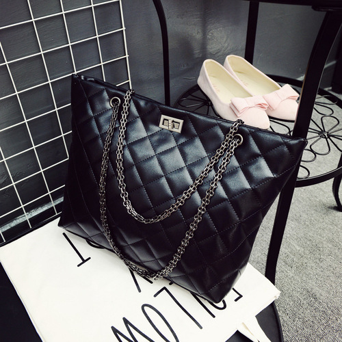 Factory direct sales trendy casual women's handbag Korean style rhombus chain bag large capacity single shoulder crossbody bag women's bag