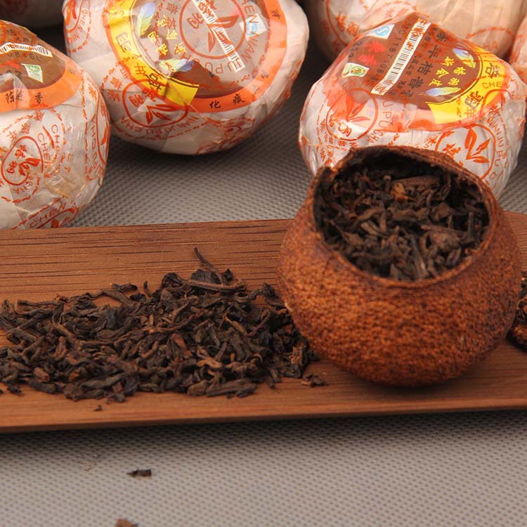 Wholesale Pu-erh Tea, Shou Cha, Xinhui Specialty, Citrus Pu-erh, Orange, Aged Orange Pu-erh Tea
