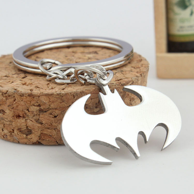 w107 bat logo mask anime stainless steel keychain/key ring/pendant