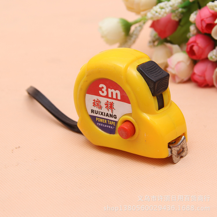 不锈钢卷尺高精度加厚卷尺3米黄底黑字看的清加耐磨防摔米尺盒尺