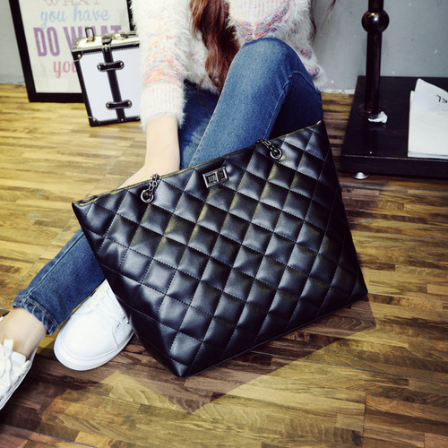 Factory direct sales trendy casual women's handbag Korean style rhombus chain bag large capacity single shoulder crossbody bag women's bag