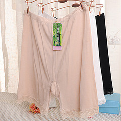 2019夏季新款女士安全褲加肥加大蕾絲邊五分褲打底褲防走光廠家