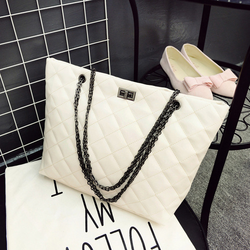 Factory direct sales trendy casual women's handbag Korean style rhombus chain bag large capacity single shoulder crossbody bag women's bag