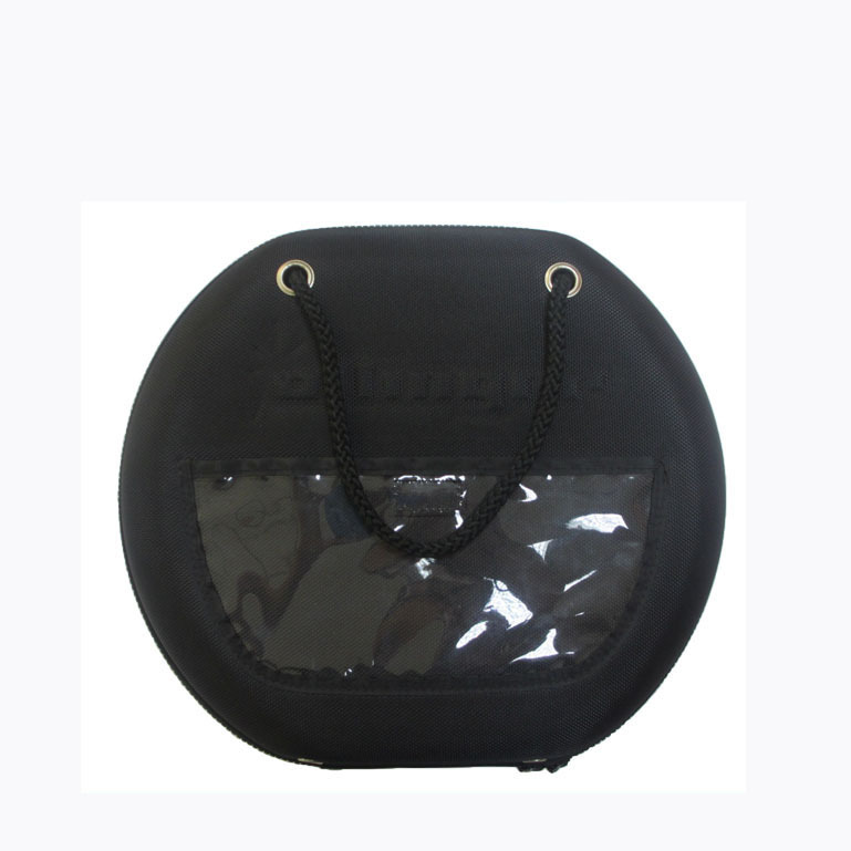 批发新款黑色EVA圆形手提工具包防水通用工具包轮胎包硬壳