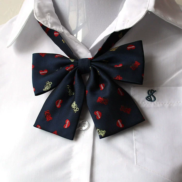 Японская Униформа JK галстук-бабочка студенческий воротник Цветочная школьная форма аксессуары для рабочей одежды любовь конфеты Молодежная дорожная ручка