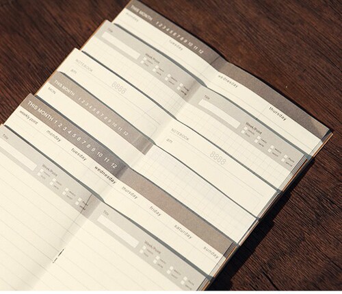 Portable travel notebook 95*165 loose-leaf inner core diary notepad