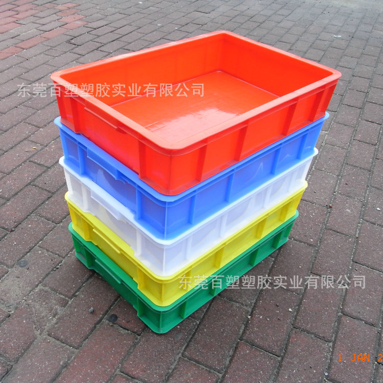 厂家直销加厚长方形塑料面包箱食品级冷冻塑胶盘蛋糕配送周转盘