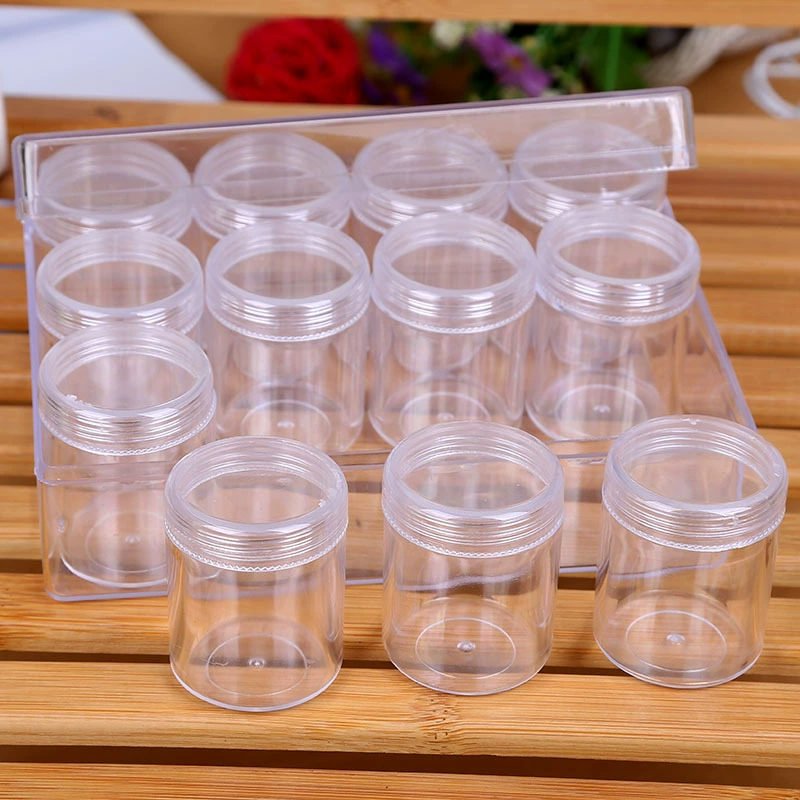 Container, storage system, transparent plastic set, cosmetic cream, 20g, 12 cells