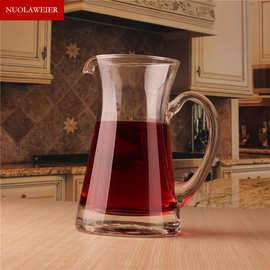 手工水晶玻璃醒酒器 调酒壶 带把分酒器 白酒壶 酒具现货批发