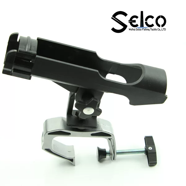 Aluminum alloy boat fishing bracket universal adjustable pole holder good strength raft fishing bracket battery fishing rod bracket