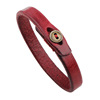 Leather fashionable copper trend universal advanced bracelet, European style, simple and elegant design, high-quality style