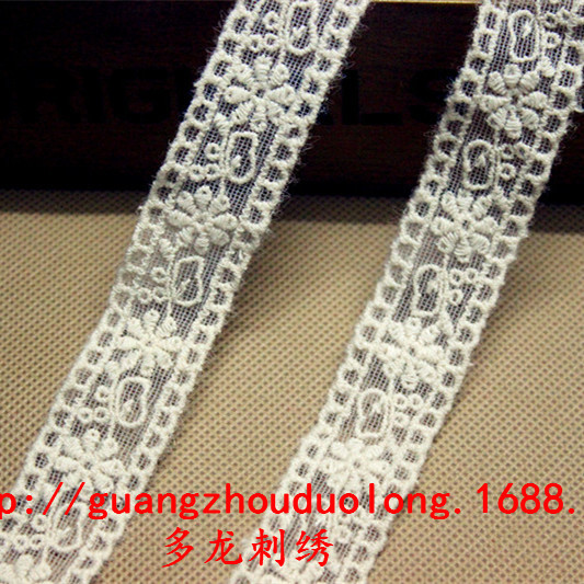 106751/T1557DIY服装辅料蕾丝花边网纱电脑刺绣宽2厘米