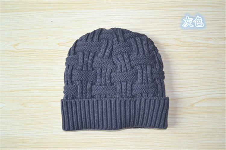 Demi-season woolen keep warm fleece knitted hat, Korean style